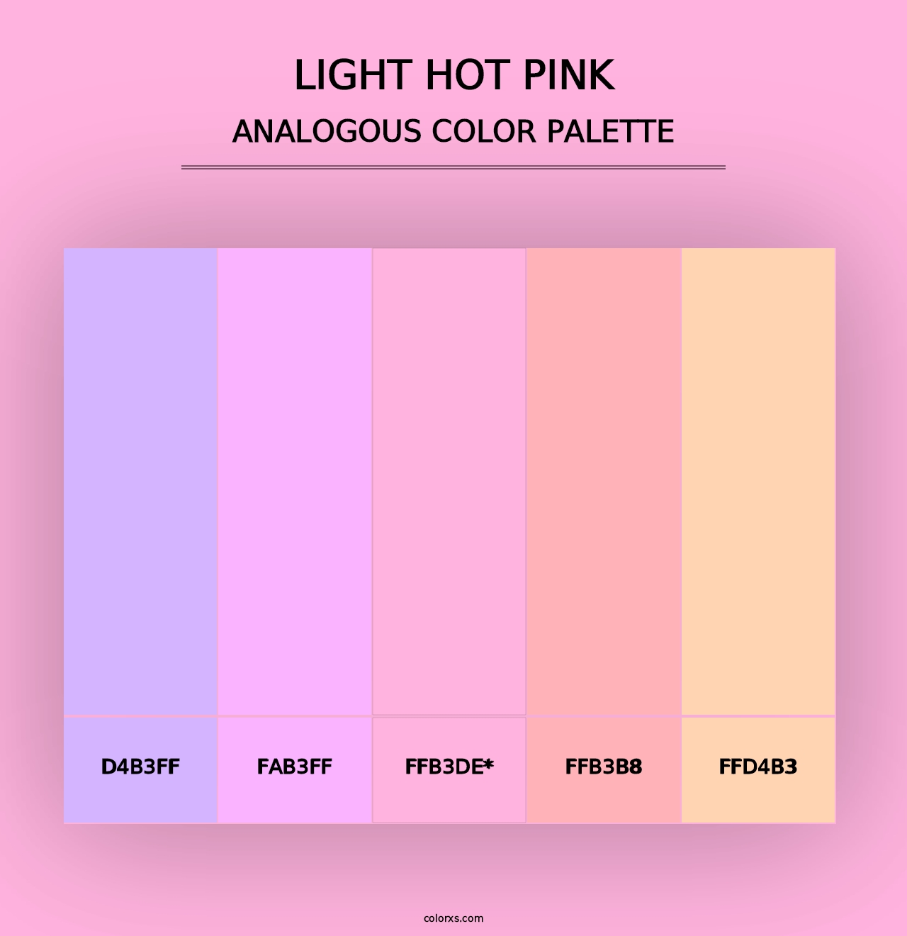 Light Hot Pink - Analogous Color Palette