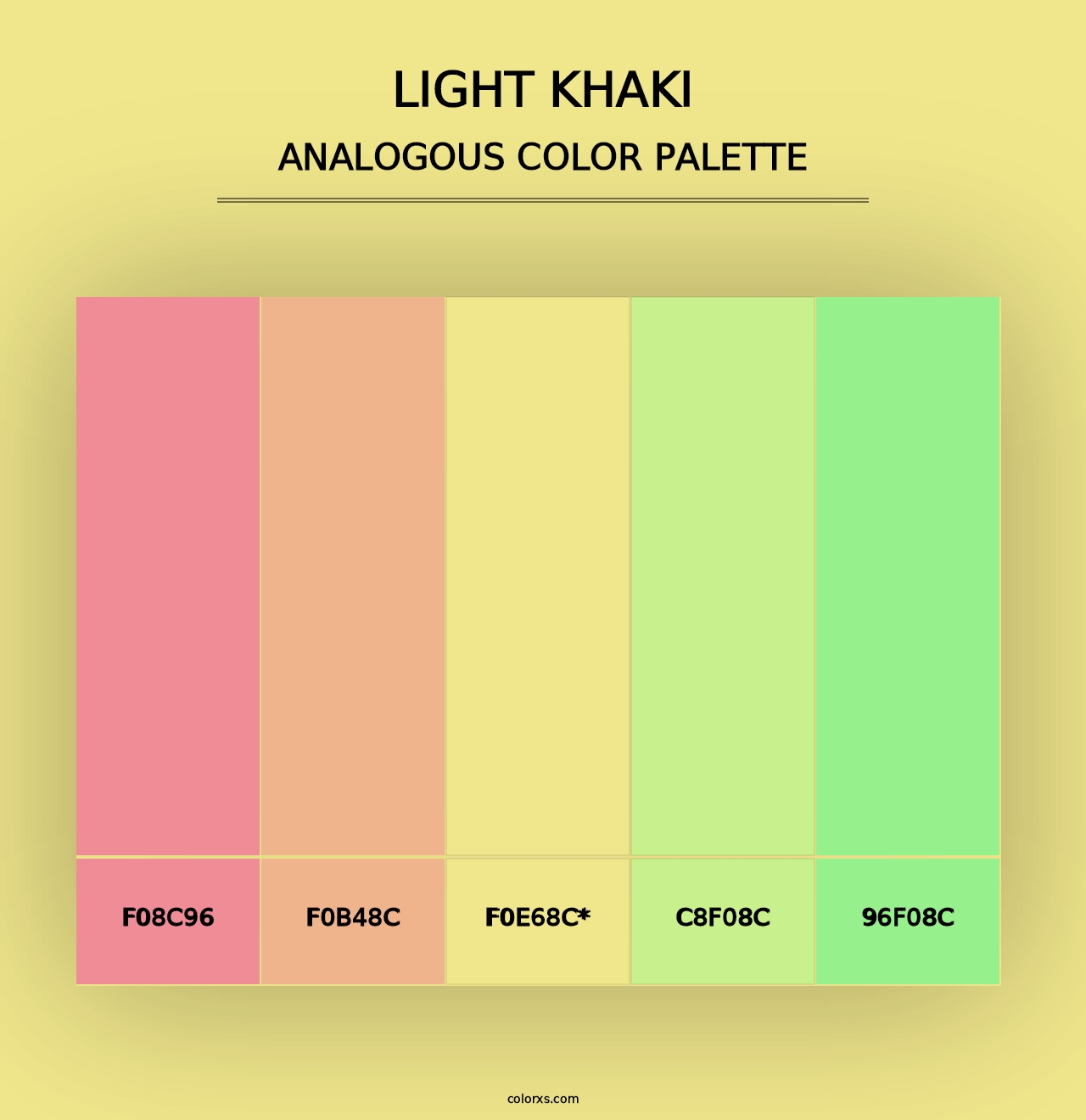 Light Khaki - Analogous Color Palette