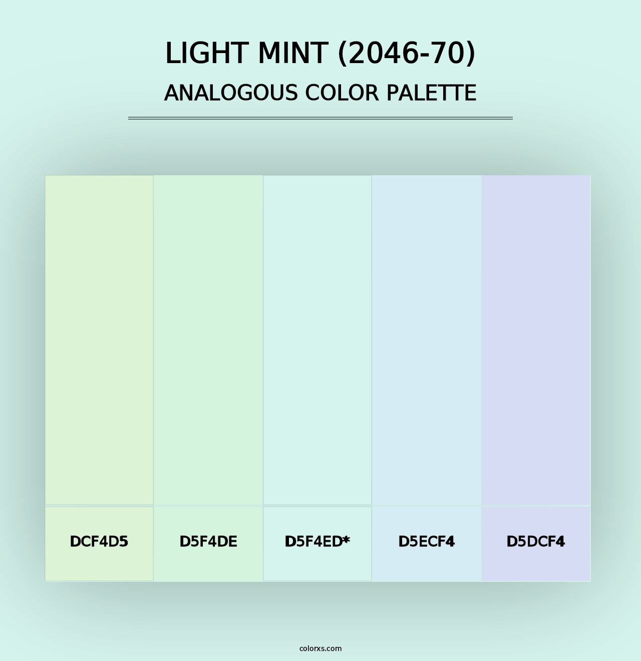 Light Mint (2046-70) - Analogous Color Palette