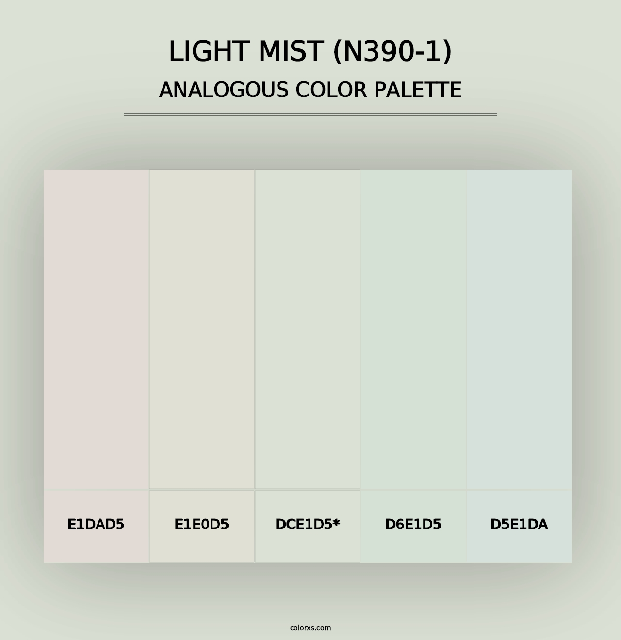 Light Mist (N390-1) - Analogous Color Palette