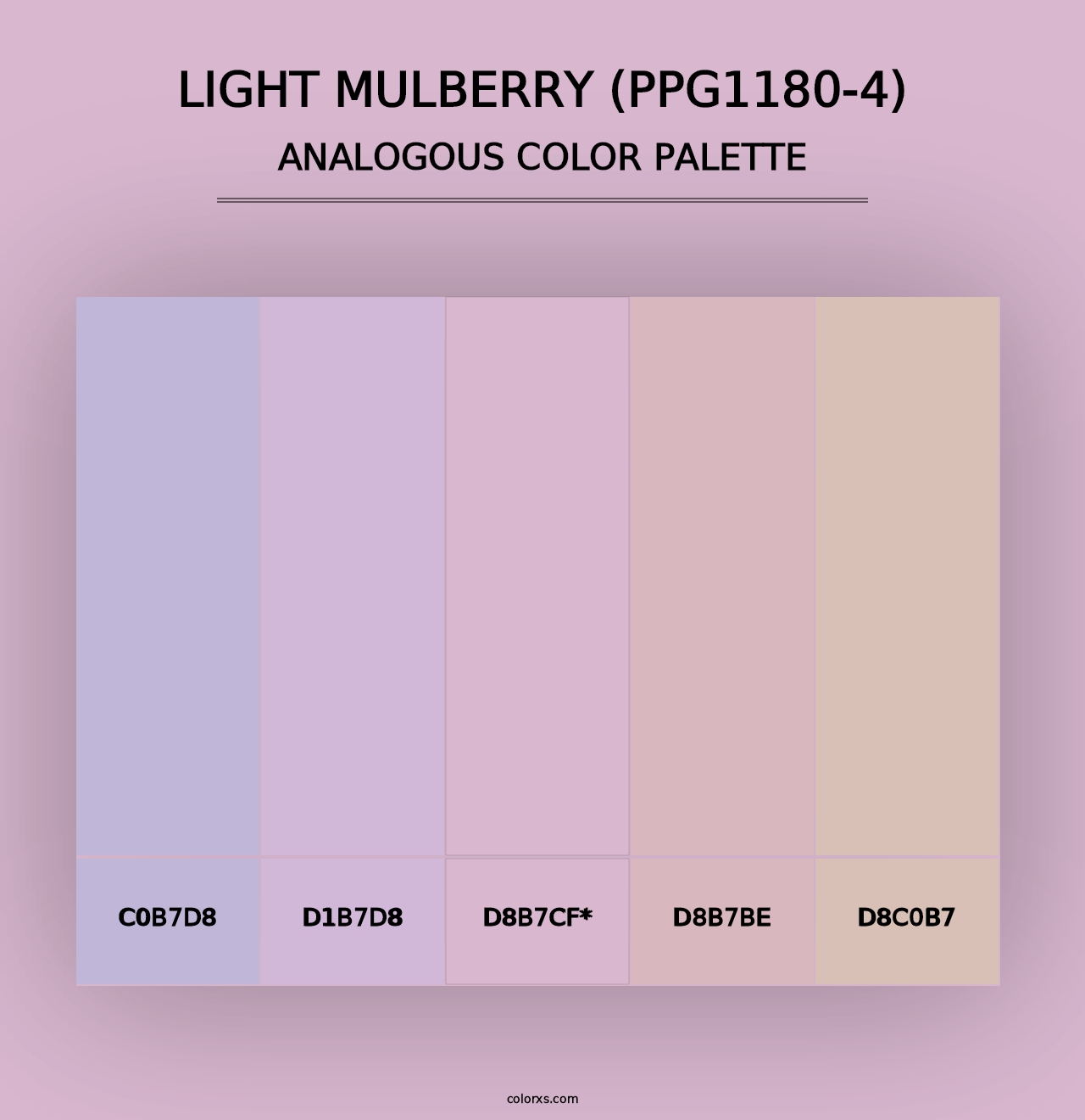 Light Mulberry (PPG1180-4) - Analogous Color Palette