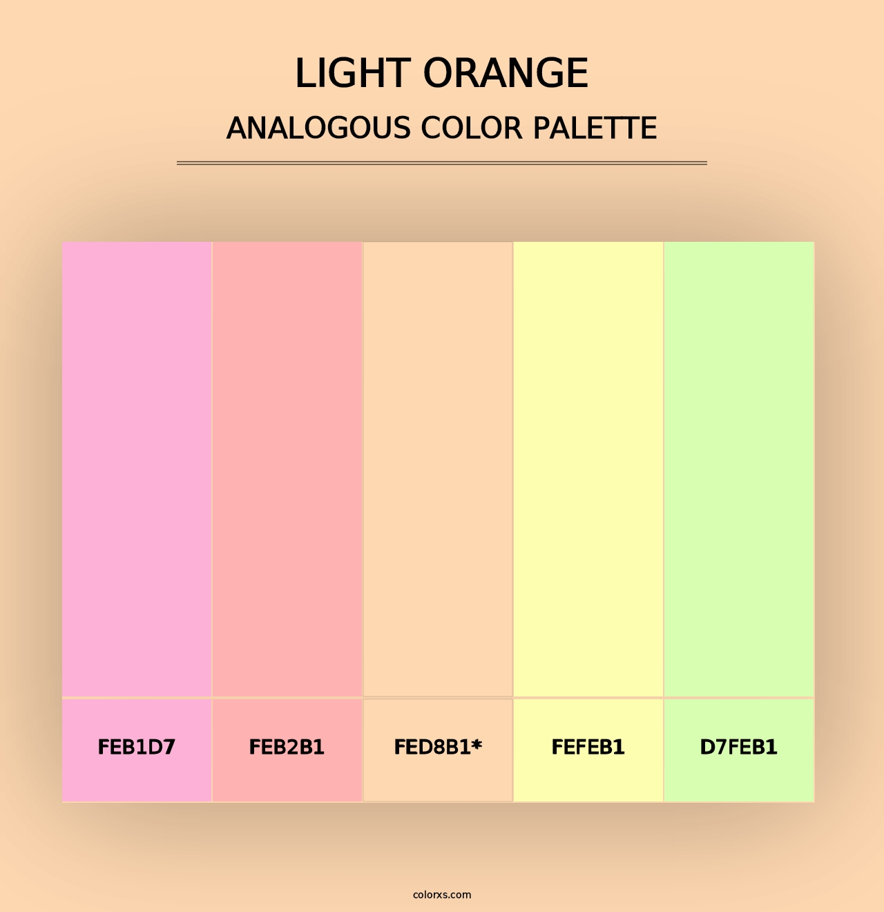 Light Orange - Analogous Color Palette