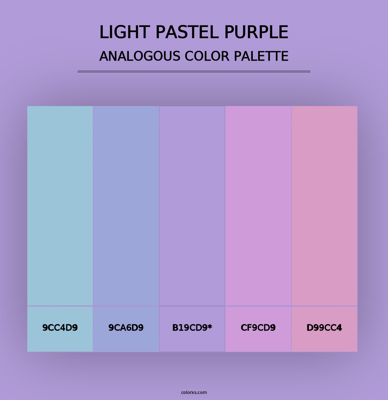 Light Pastel Purple - Analogous Color Palette