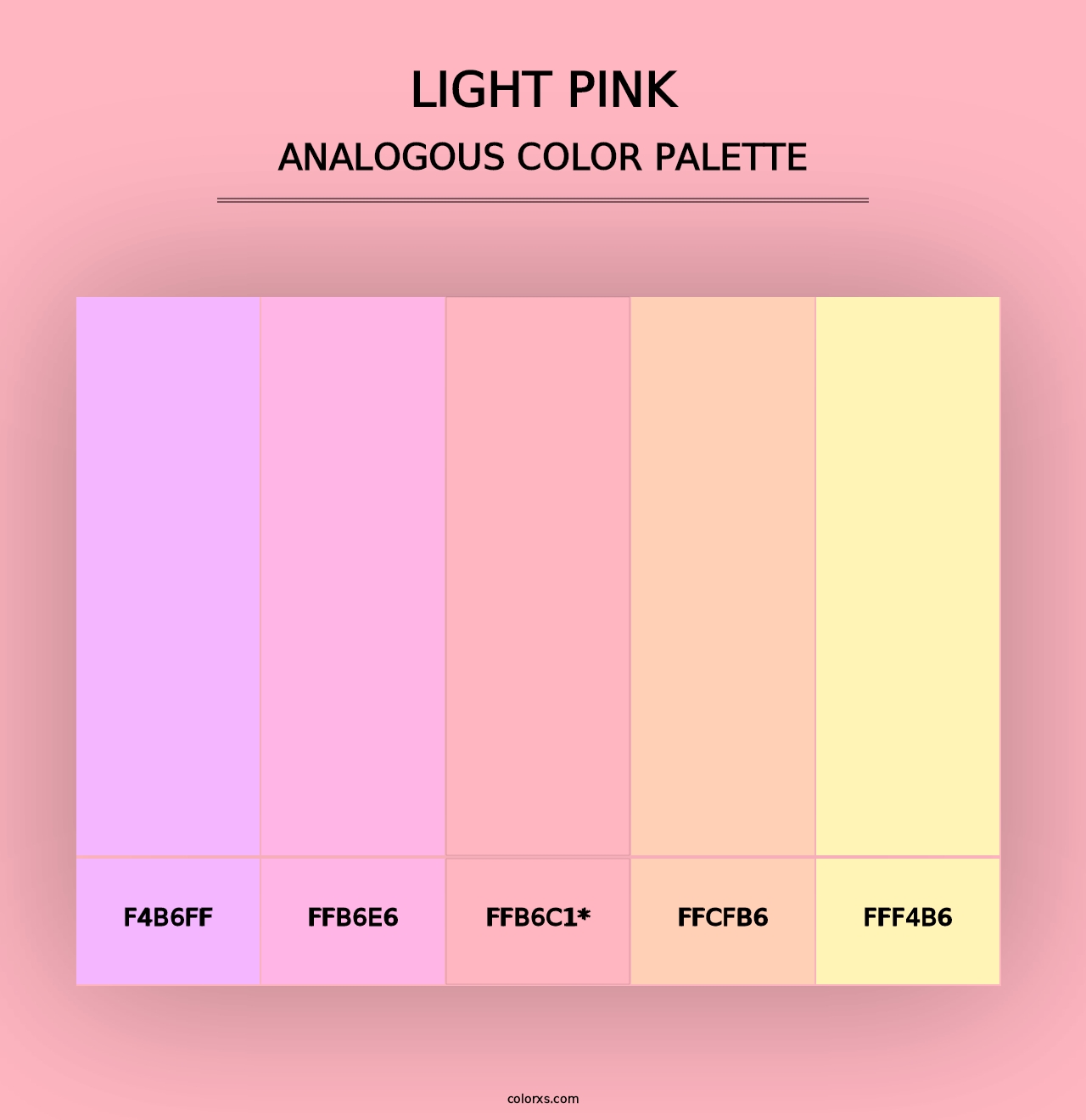 Light Pink - Analogous Color Palette