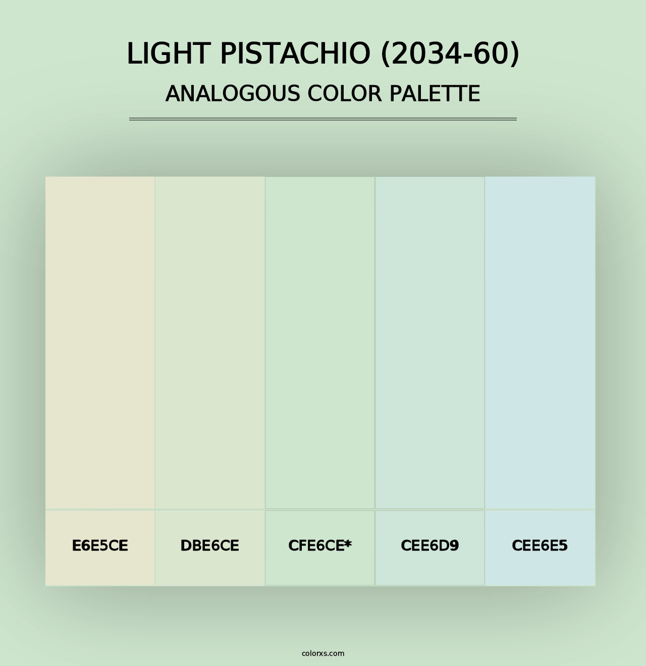 Light Pistachio (2034-60) - Analogous Color Palette