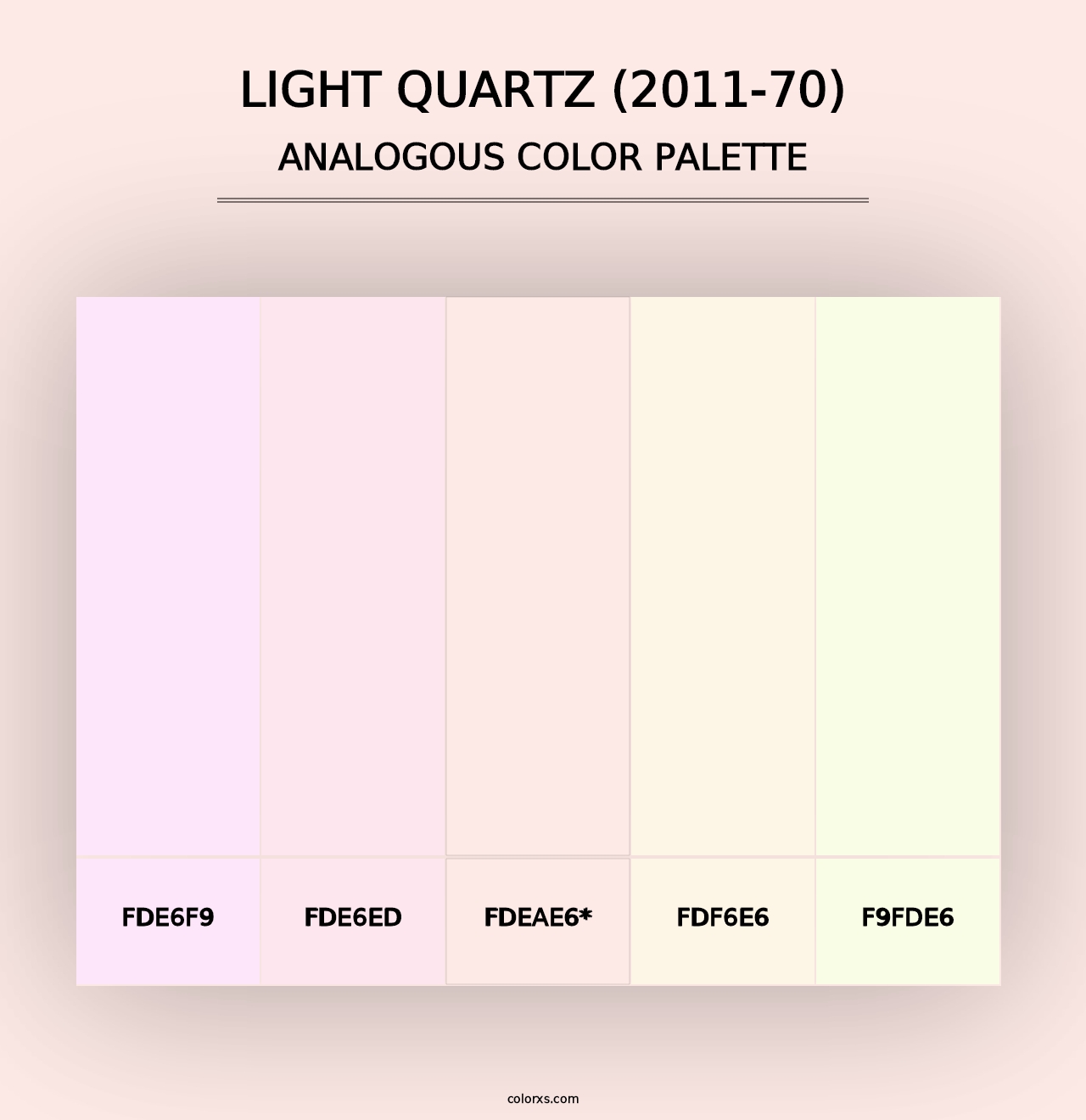 Light Quartz (2011-70) - Analogous Color Palette