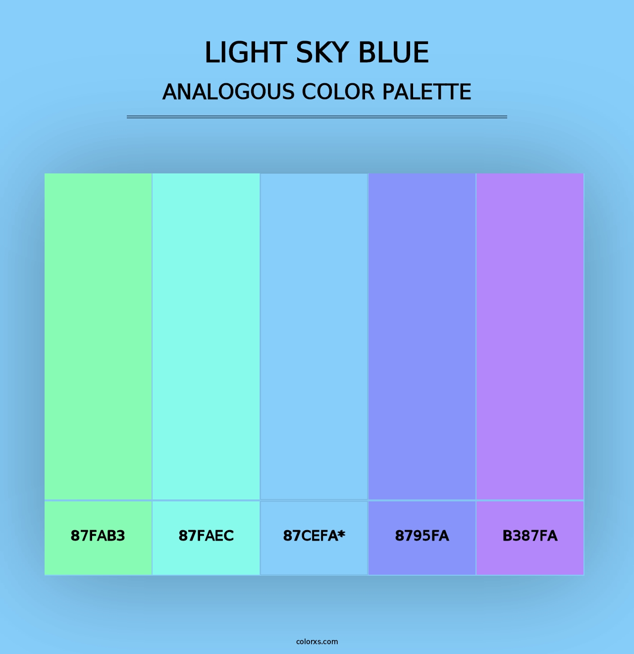 Light Sky Blue - Analogous Color Palette