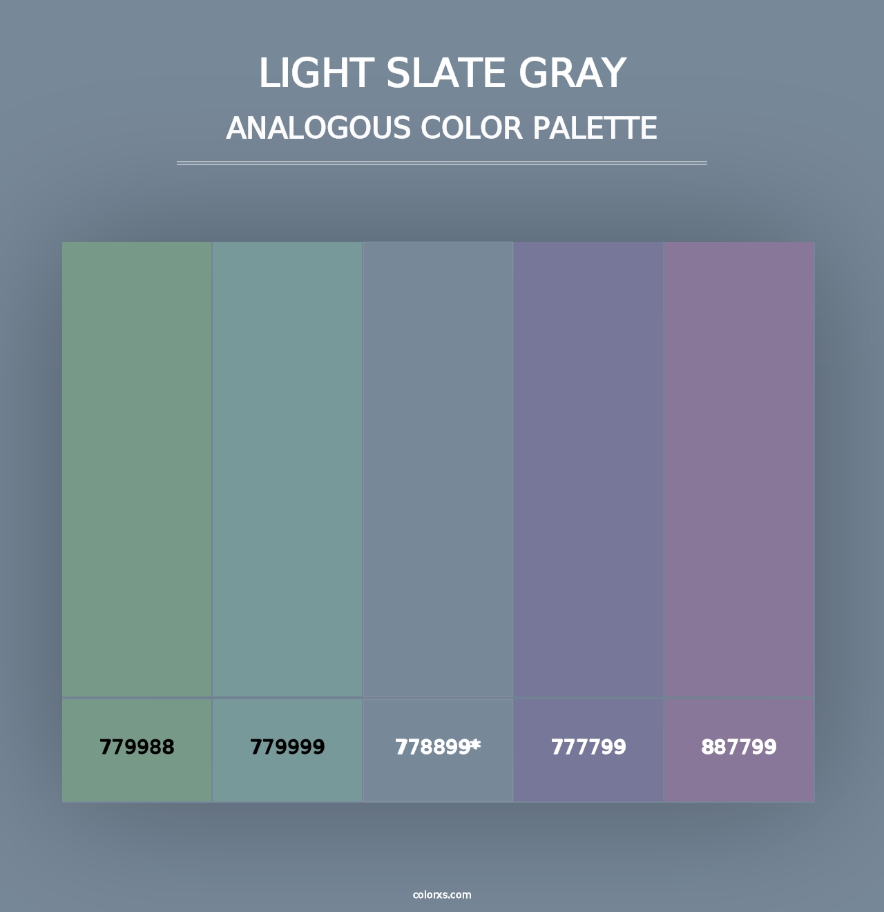 Light Slate Gray - Analogous Color Palette