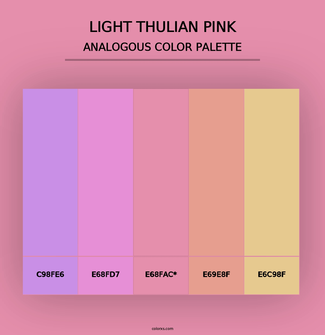 Light Thulian pink - Analogous Color Palette