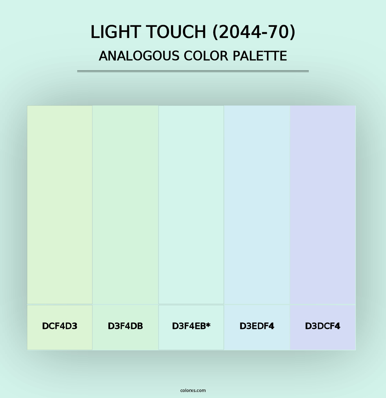 Light Touch (2044-70) - Analogous Color Palette