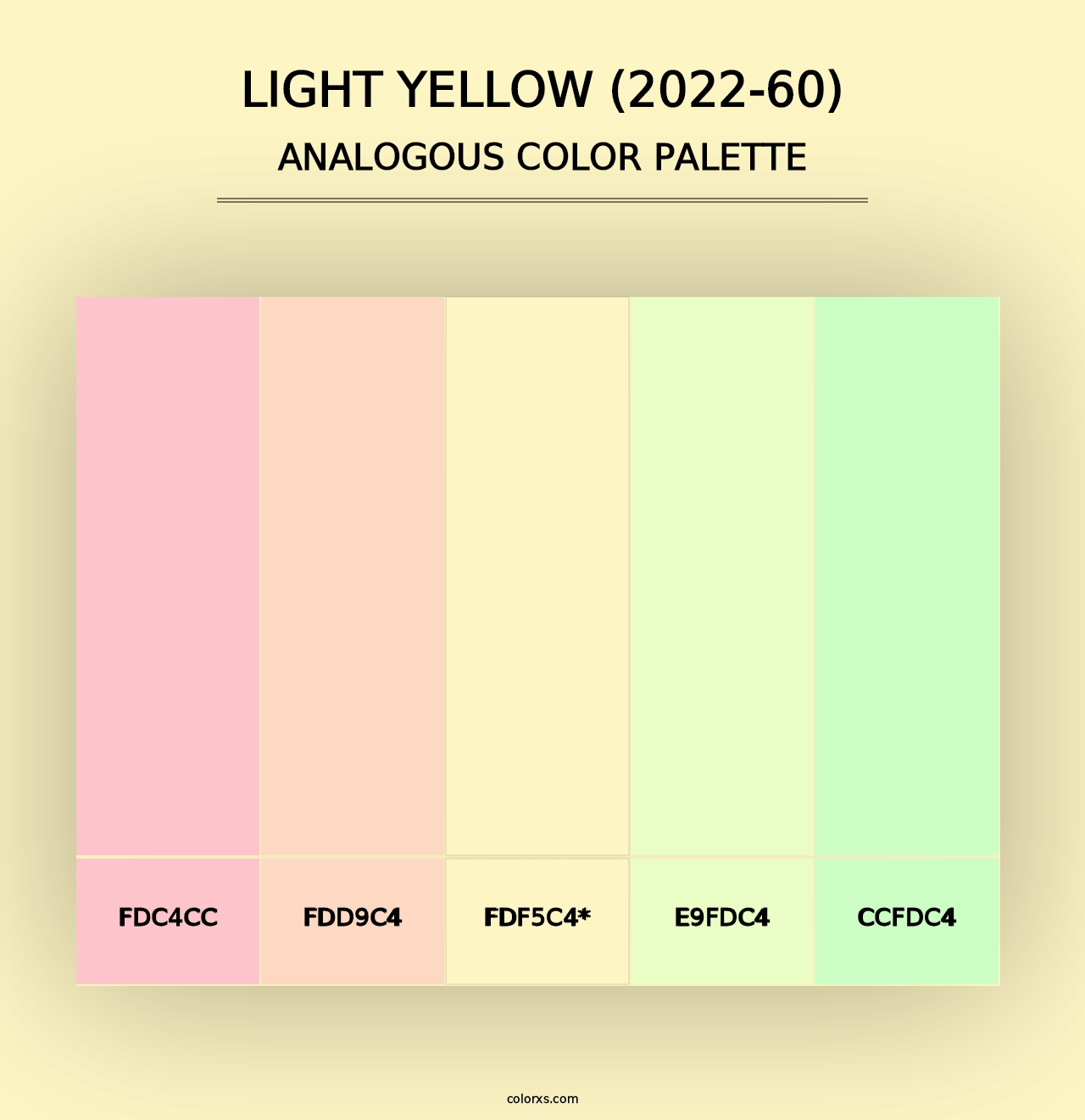 Light Yellow (2022-60) - Analogous Color Palette