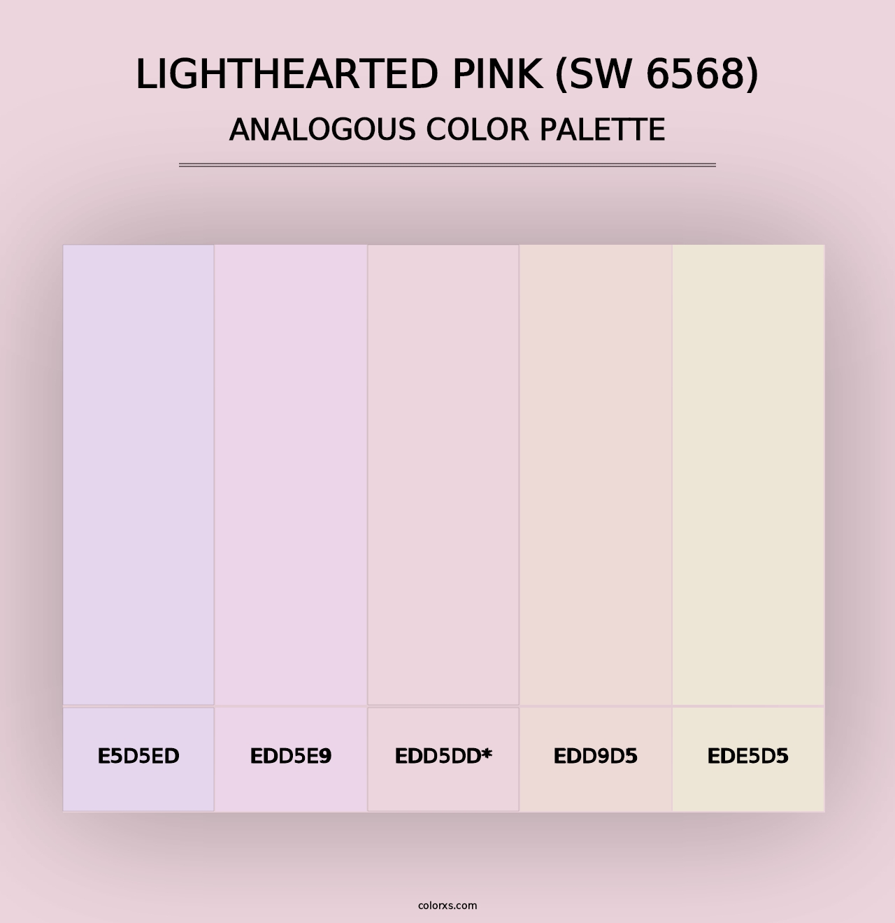 Lighthearted Pink (SW 6568) - Analogous Color Palette