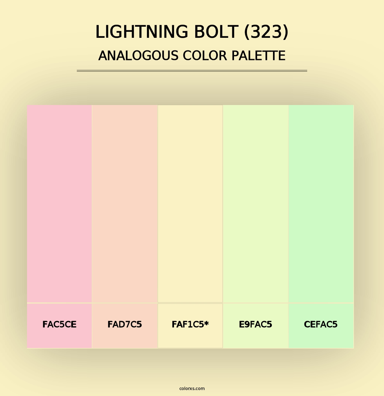 Lightning Bolt (323) - Analogous Color Palette