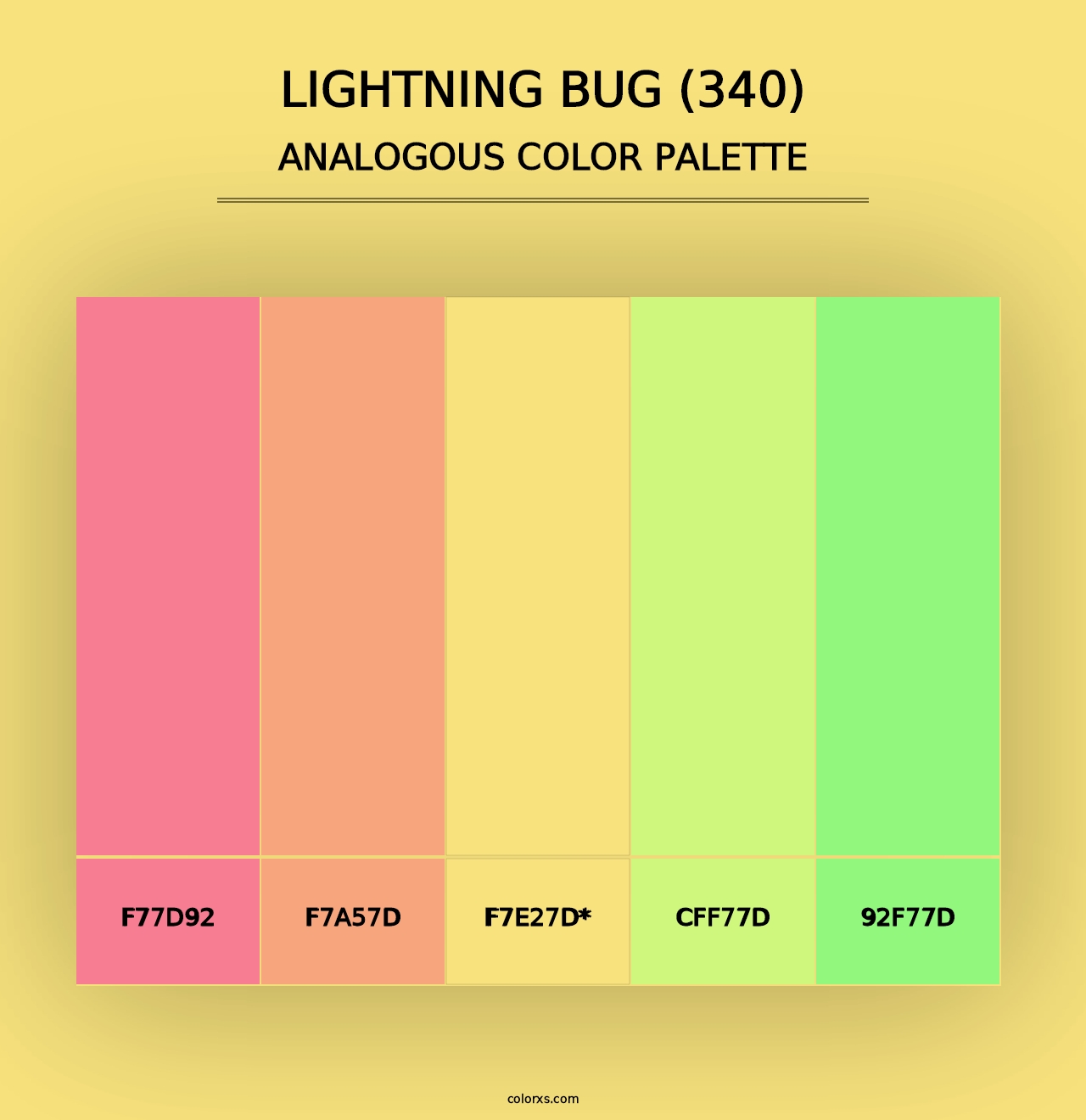 Lightning Bug (340) - Analogous Color Palette