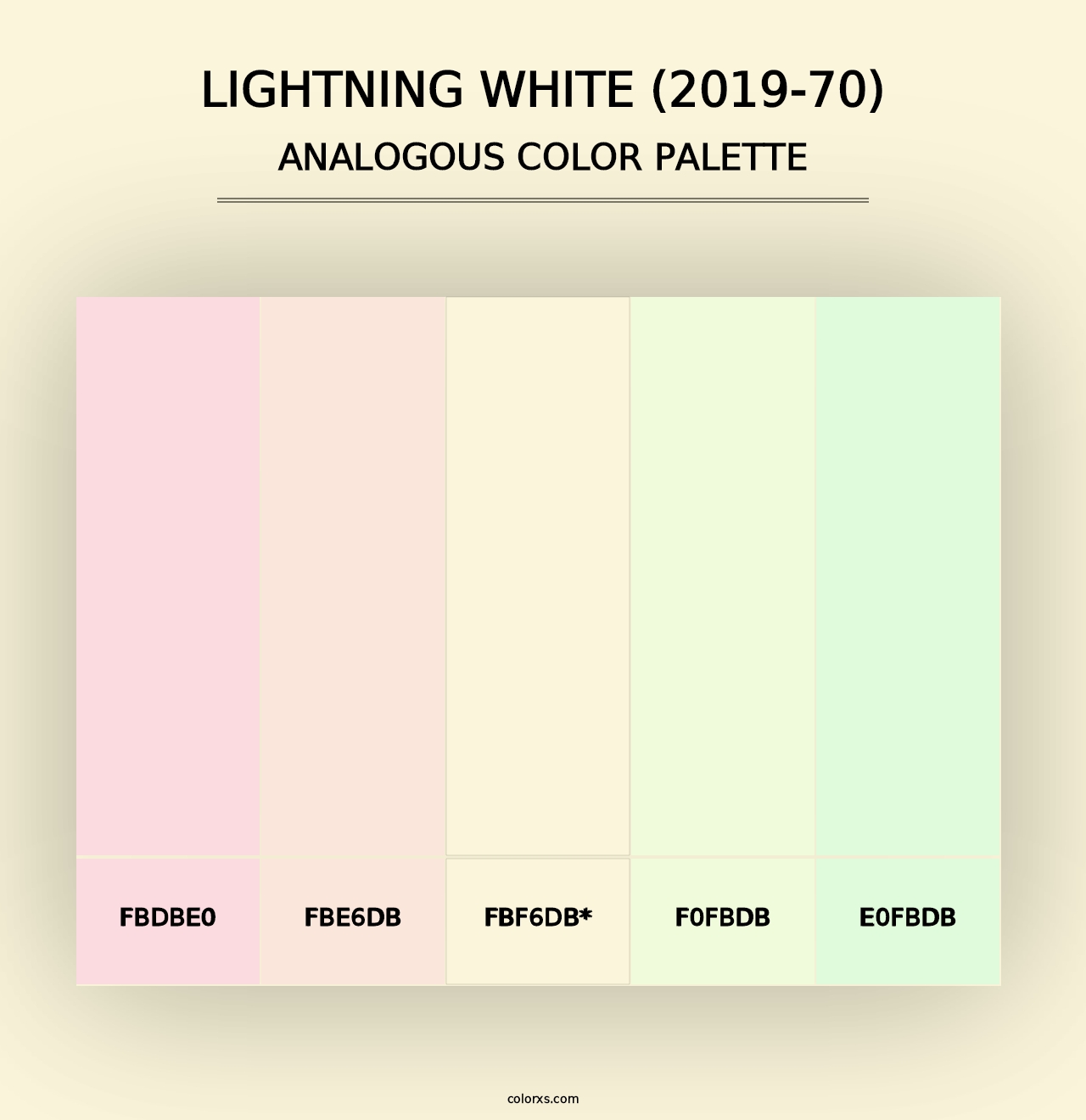 Lightning White (2019-70) - Analogous Color Palette