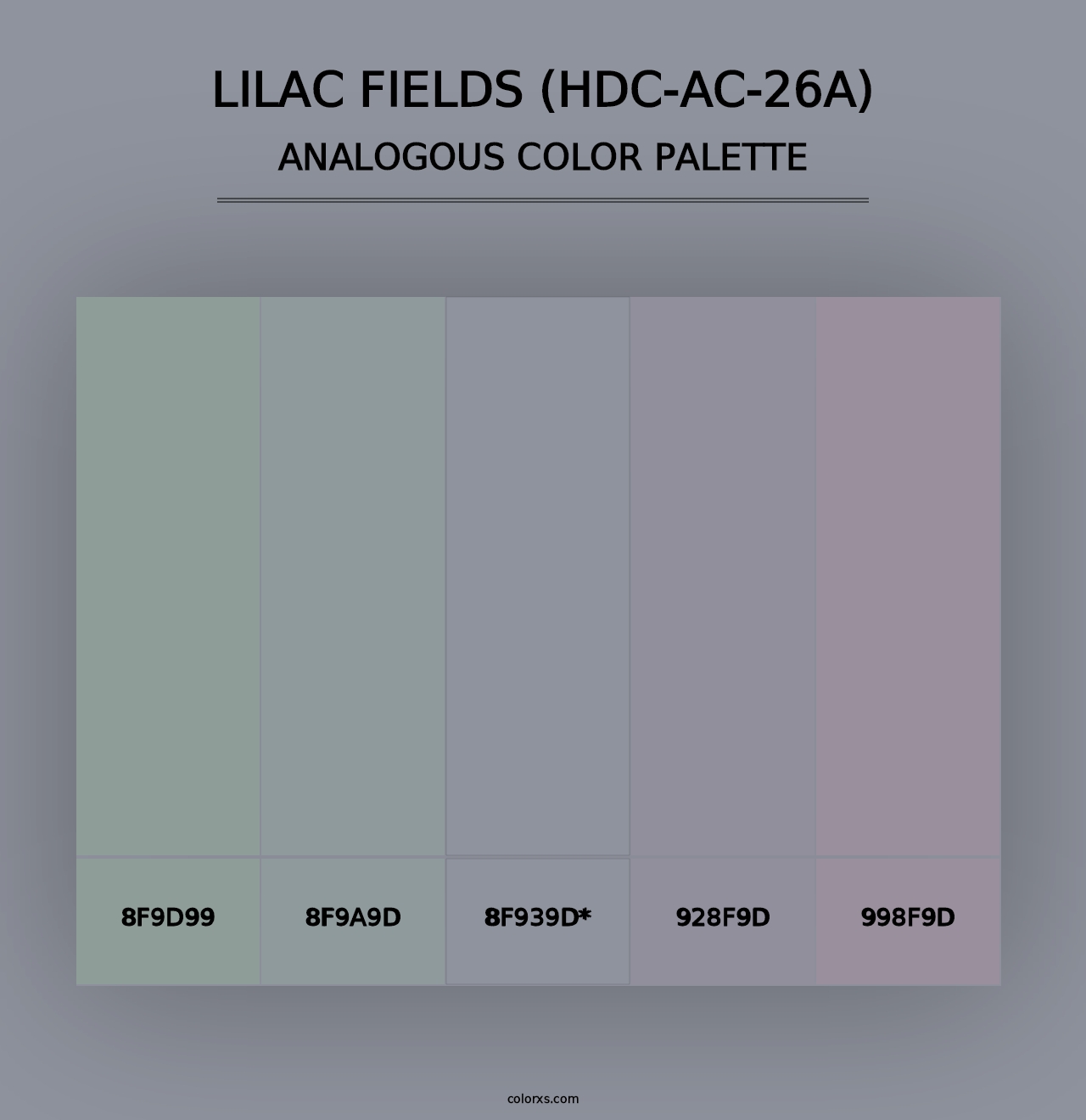 Lilac Fields (HDC-AC-26A) - Analogous Color Palette