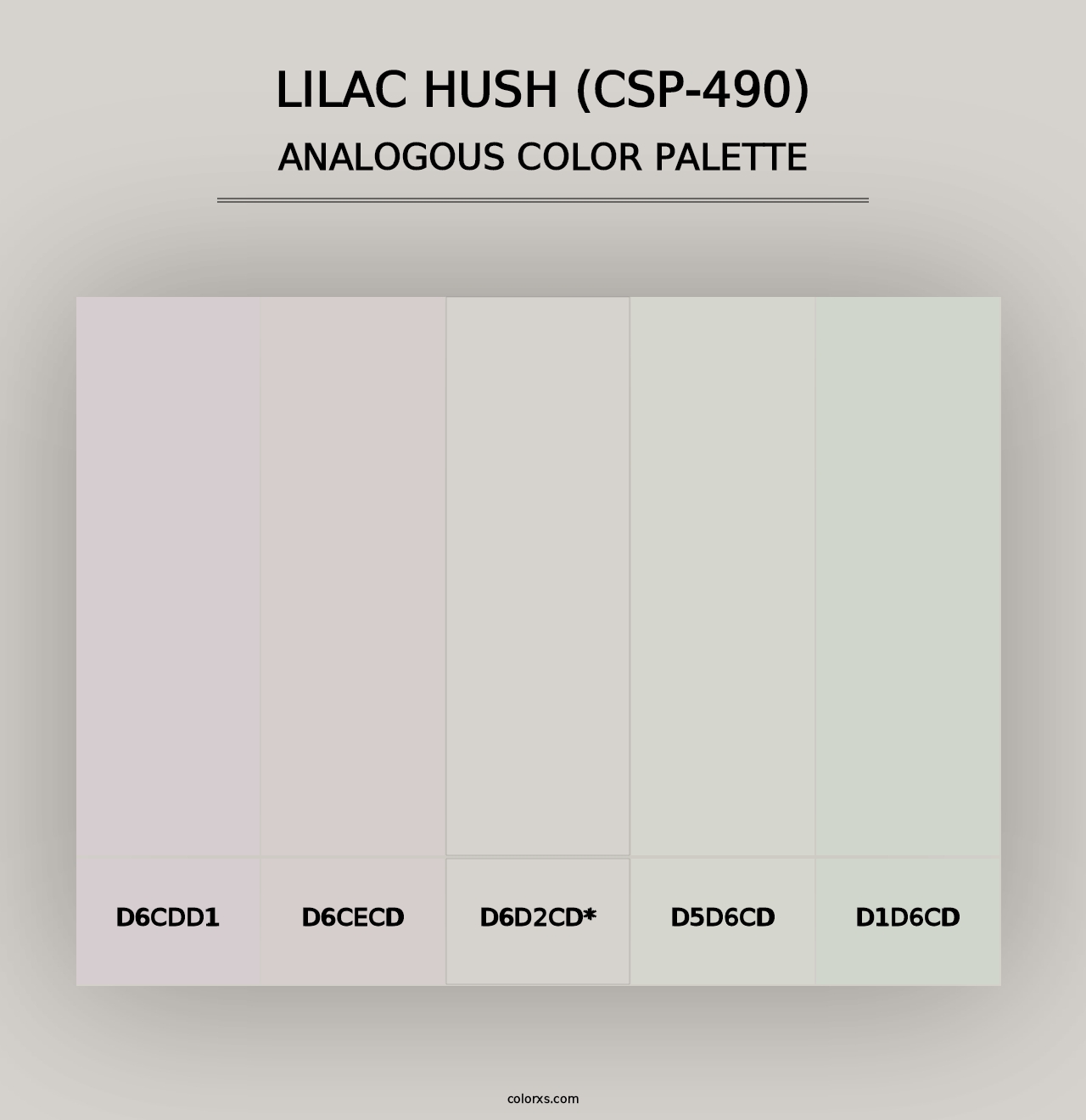 Lilac Hush (CSP-490) - Analogous Color Palette