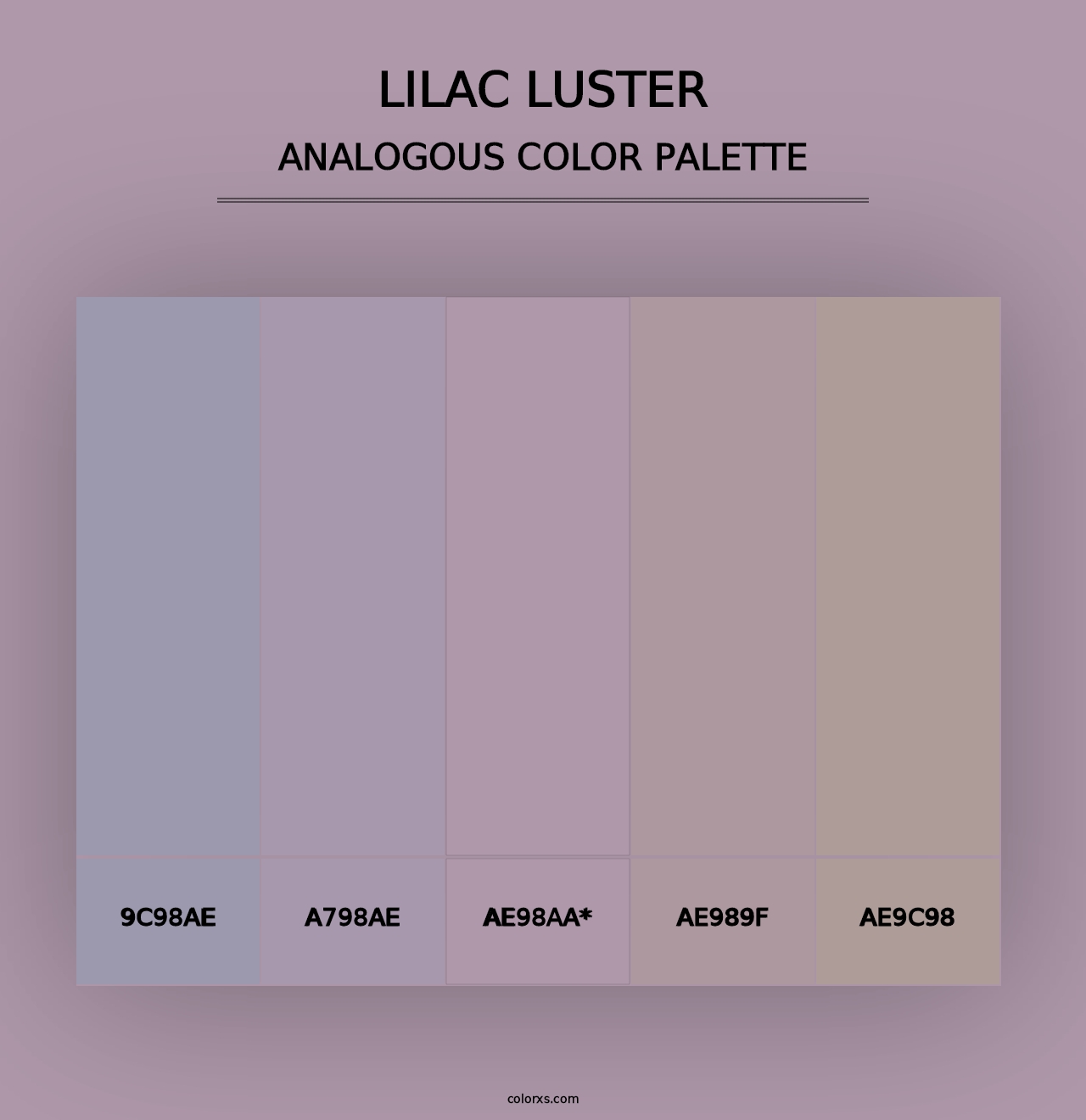 Lilac Luster - Analogous Color Palette