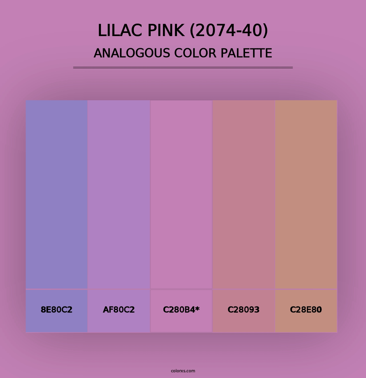 Lilac Pink (2074-40) - Analogous Color Palette