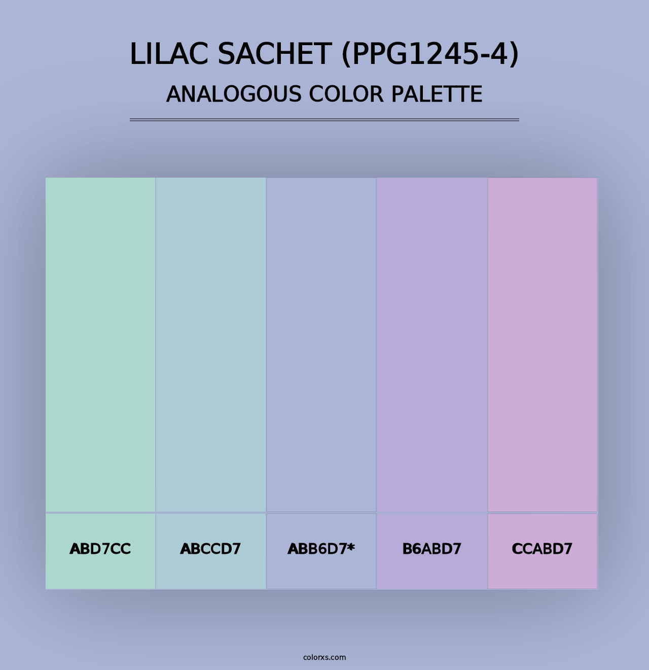 Lilac Sachet (PPG1245-4) - Analogous Color Palette