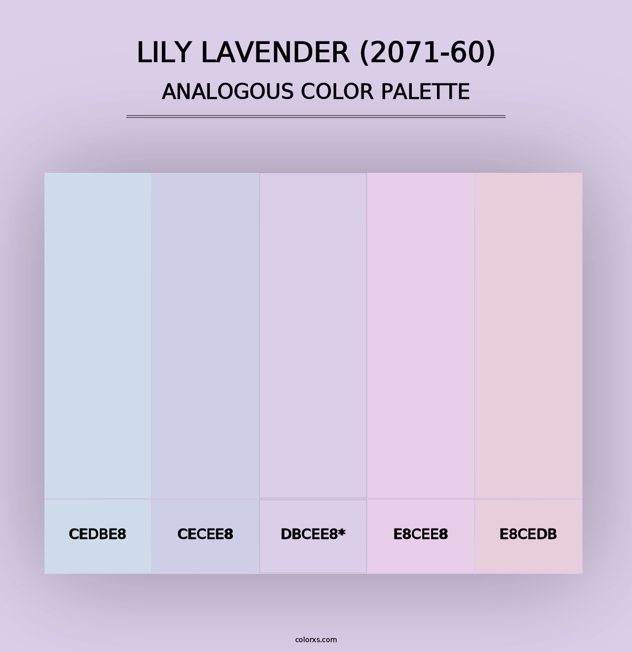 Lily Lavender (2071-60) - Analogous Color Palette