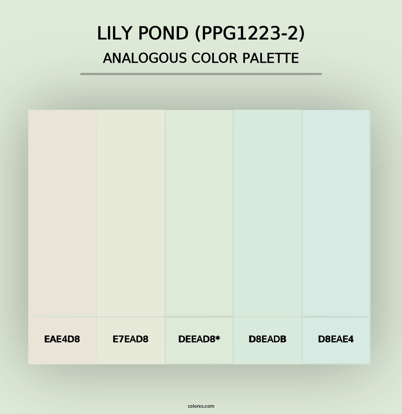 Lily Pond (PPG1223-2) - Analogous Color Palette