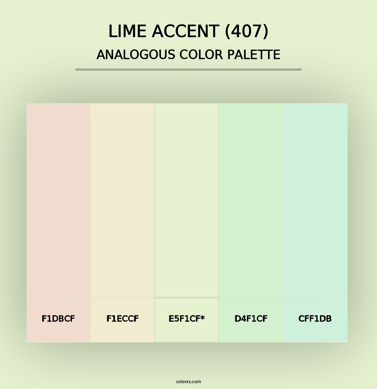 Lime Accent (407) - Analogous Color Palette