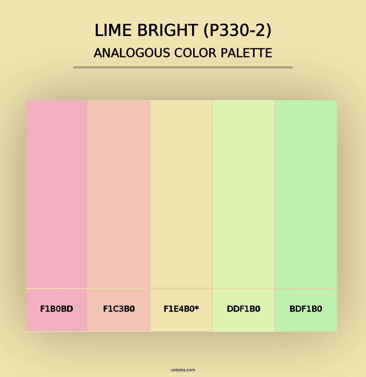 Lime Bright (P330-2) - Analogous Color Palette