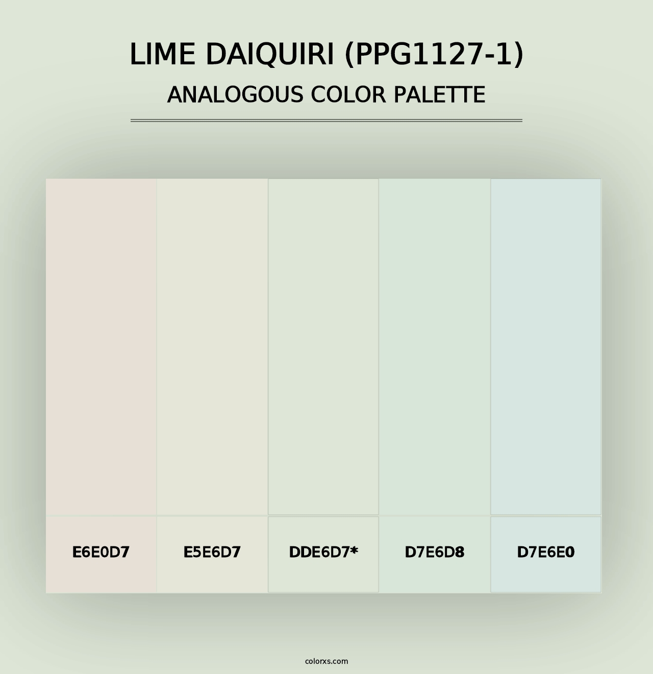 Lime Daiquiri (PPG1127-1) - Analogous Color Palette