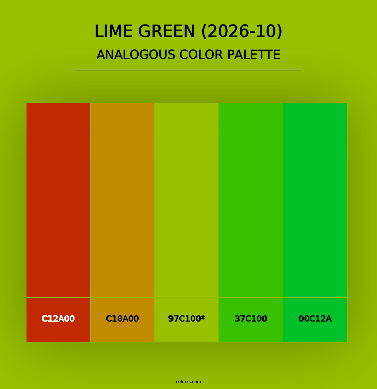 Lime Green (2026-10) - Analogous Color Palette