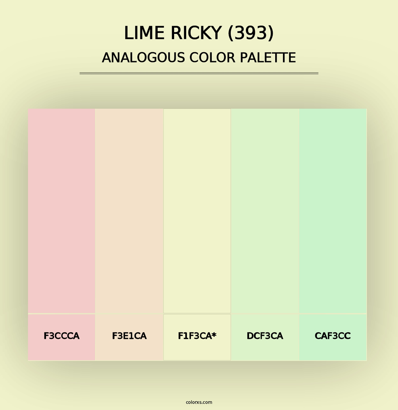 Lime Ricky (393) - Analogous Color Palette