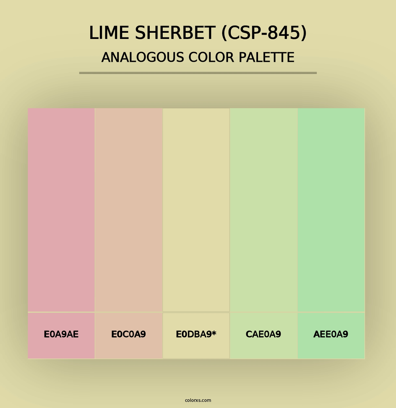 Lime Sherbet (CSP-845) - Analogous Color Palette