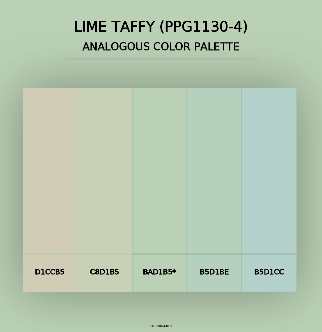 Lime Taffy (PPG1130-4) - Analogous Color Palette