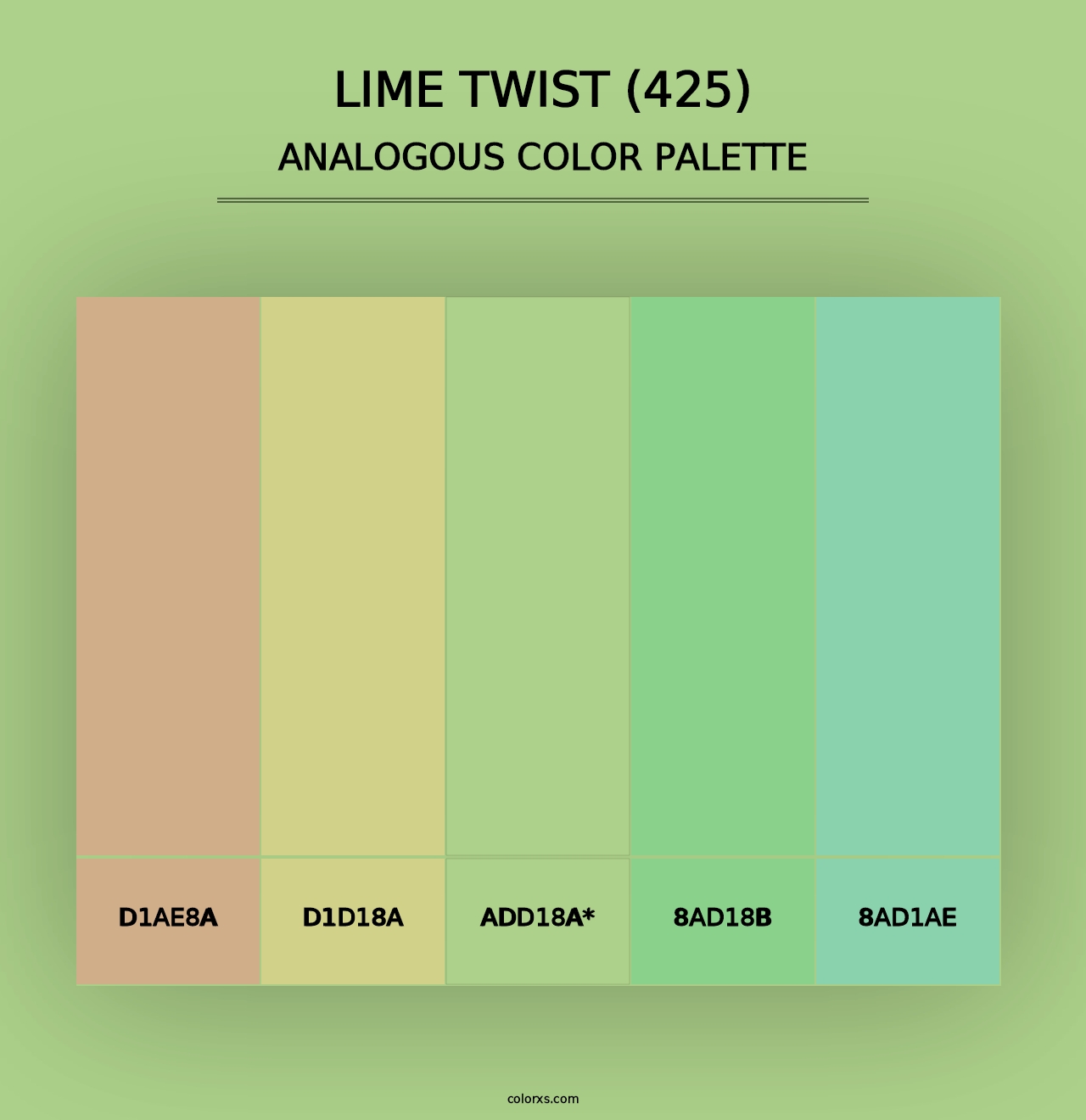 Lime Twist (425) - Analogous Color Palette