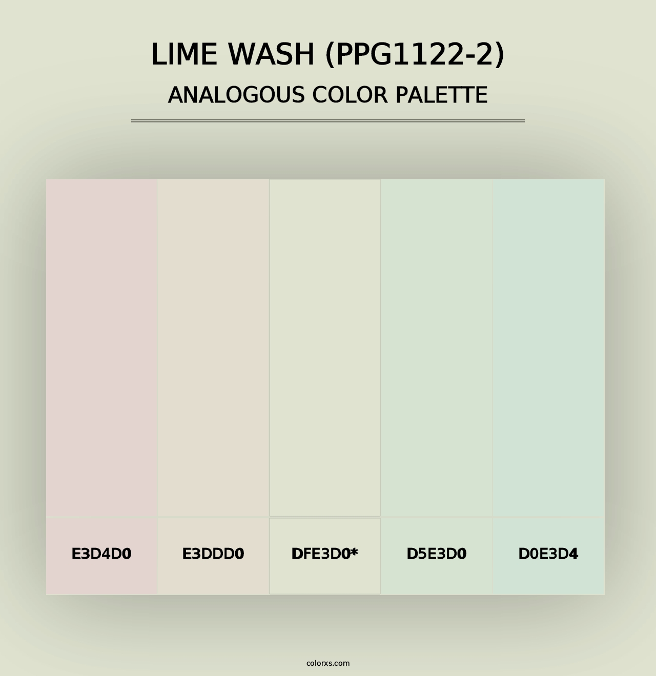 Lime Wash (PPG1122-2) - Analogous Color Palette