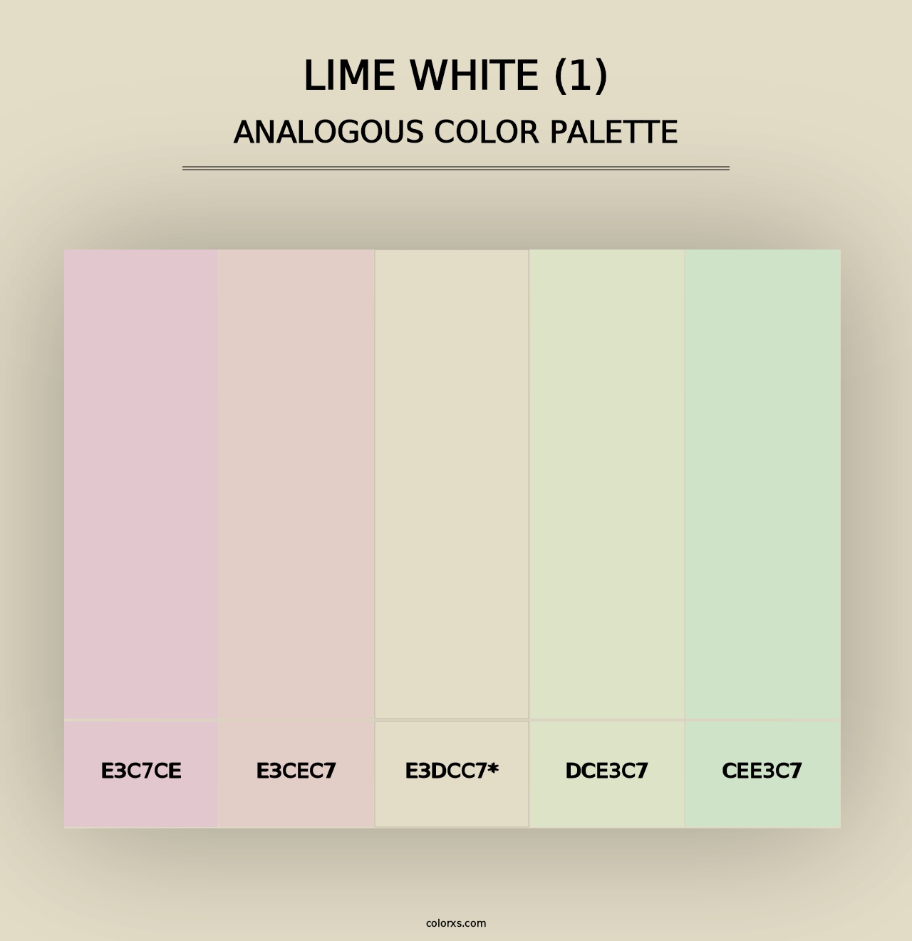 Lime White (1) - Analogous Color Palette