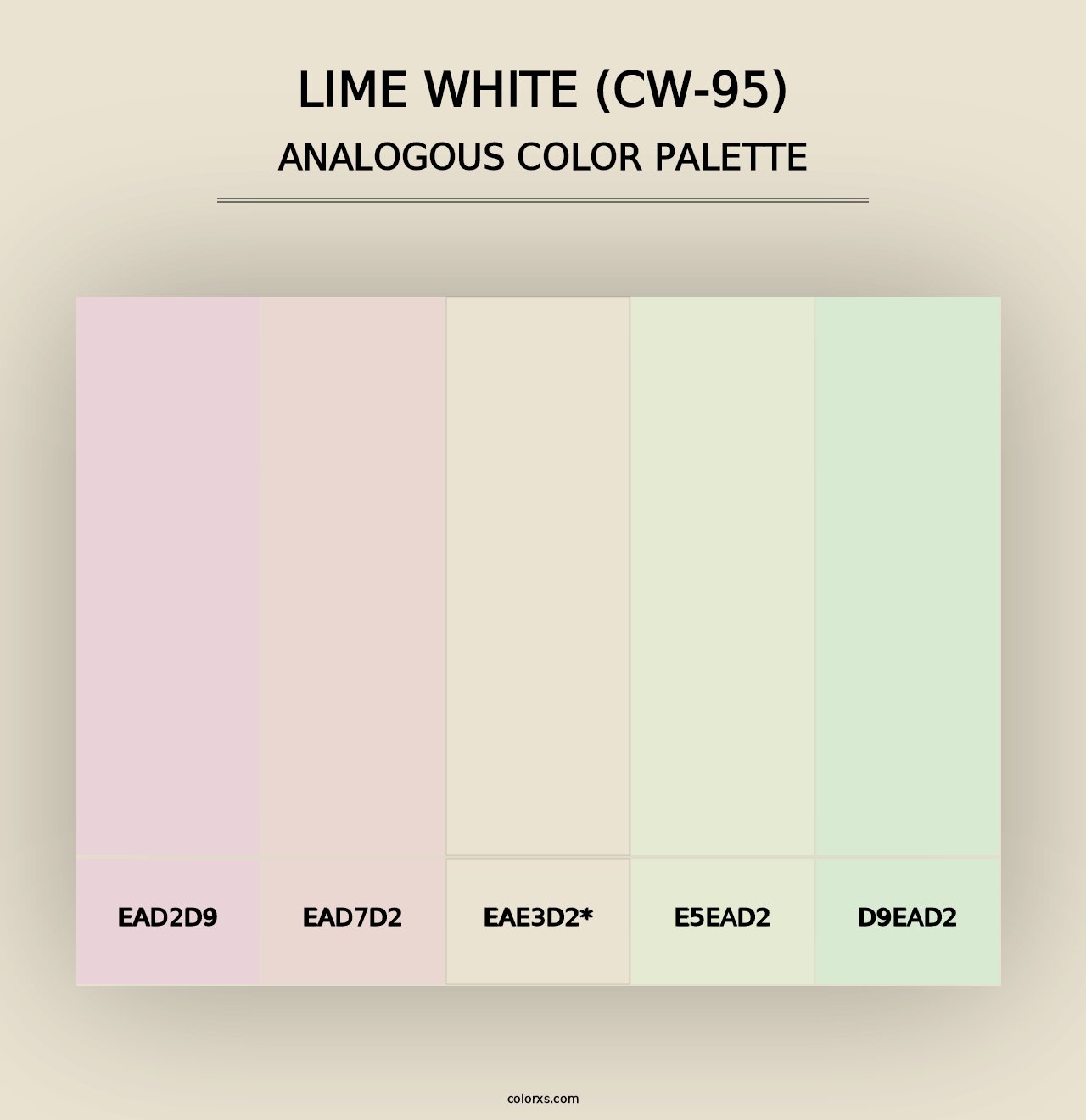 Lime White (CW-95) - Analogous Color Palette