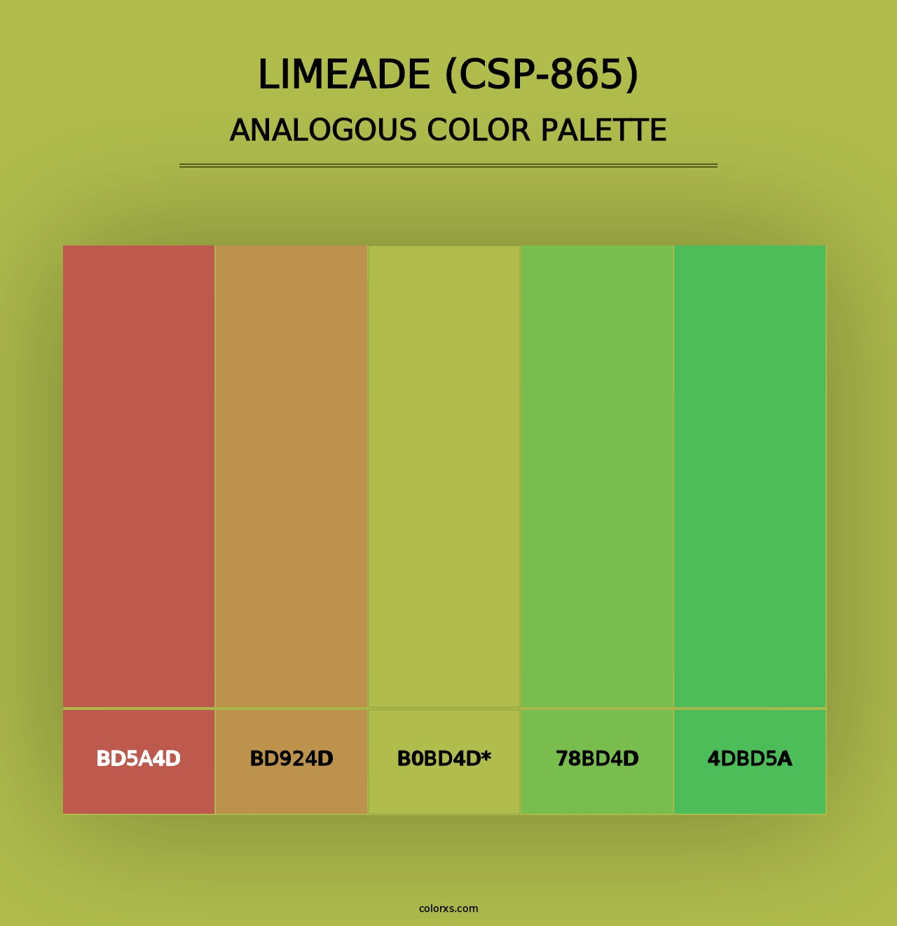 Limeade (CSP-865) - Analogous Color Palette