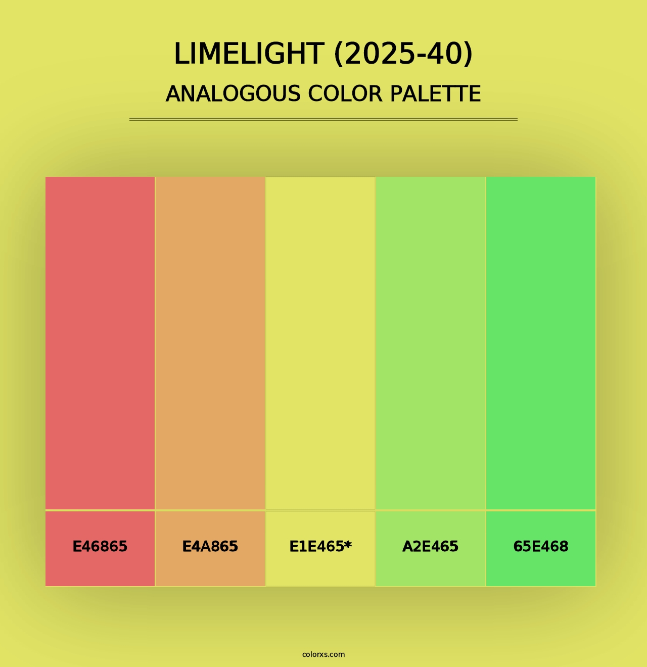 Limelight (2025-40) - Analogous Color Palette