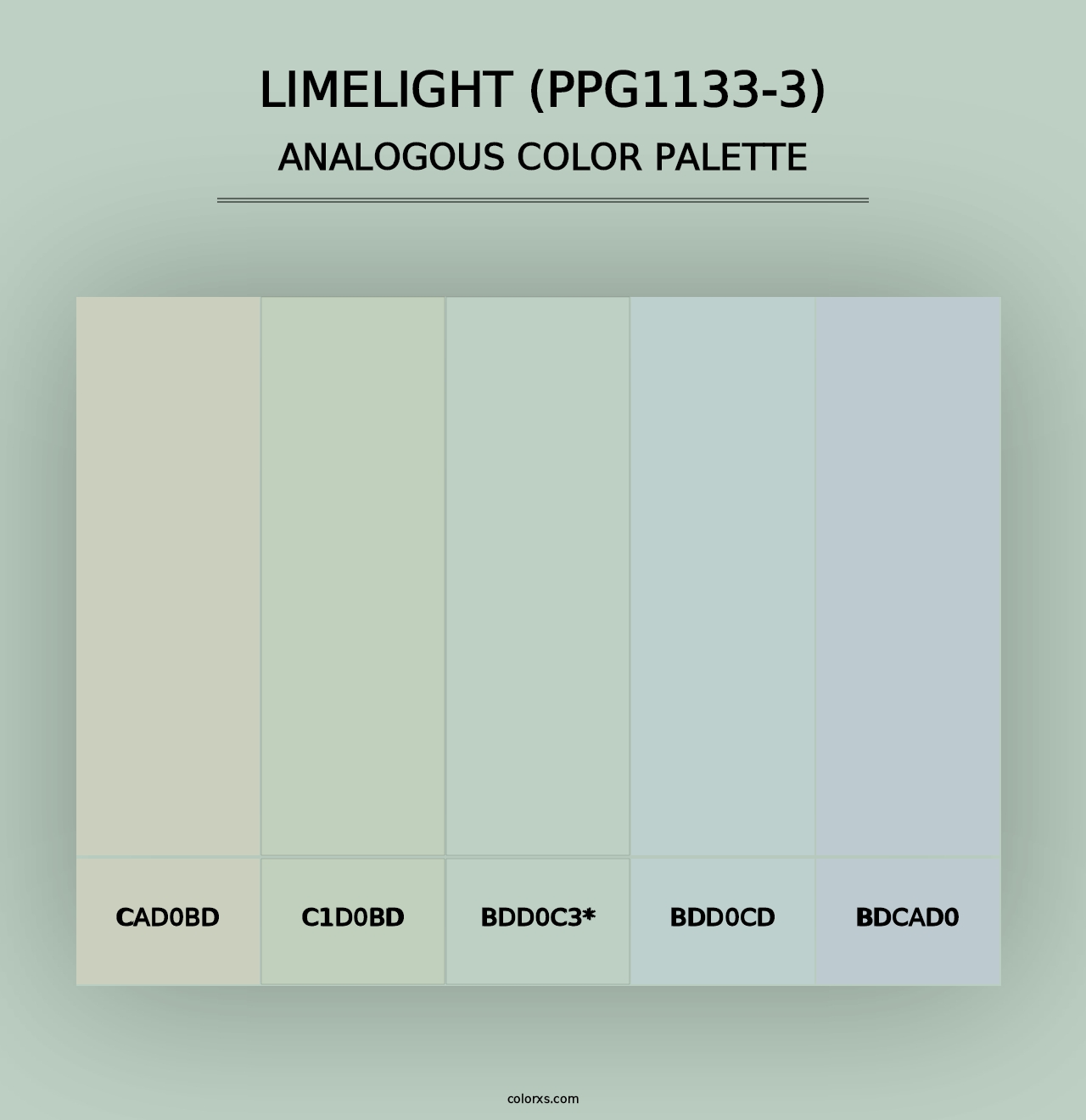 Limelight (PPG1133-3) - Analogous Color Palette