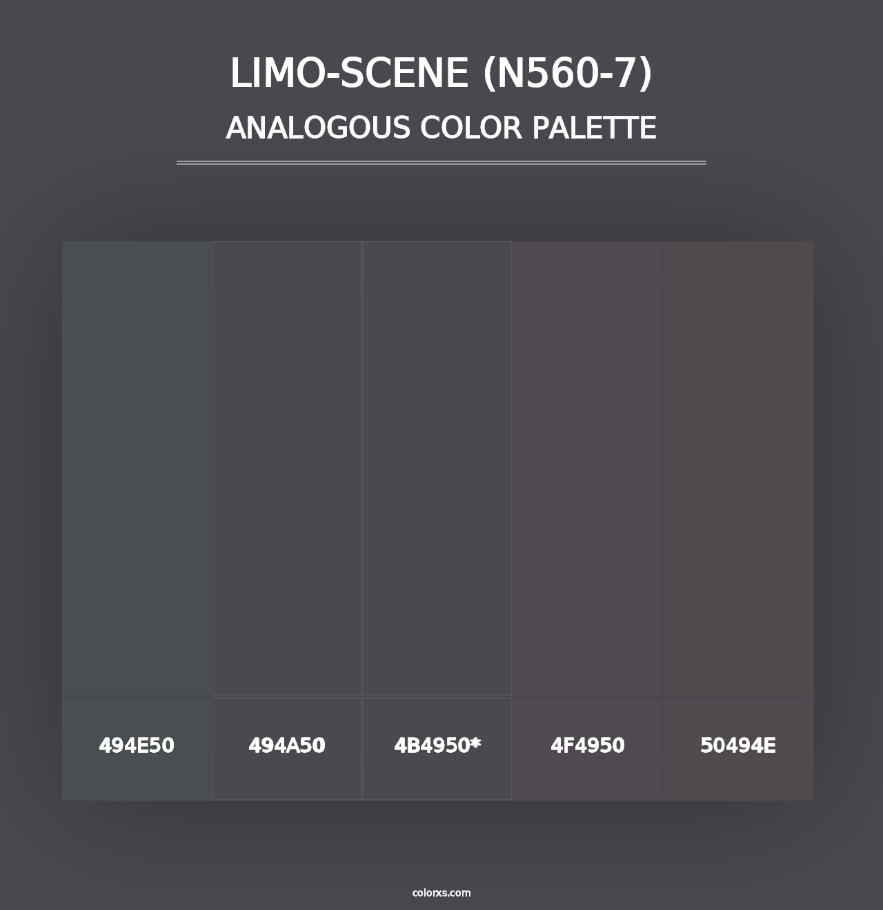 Limo-Scene (N560-7) - Analogous Color Palette