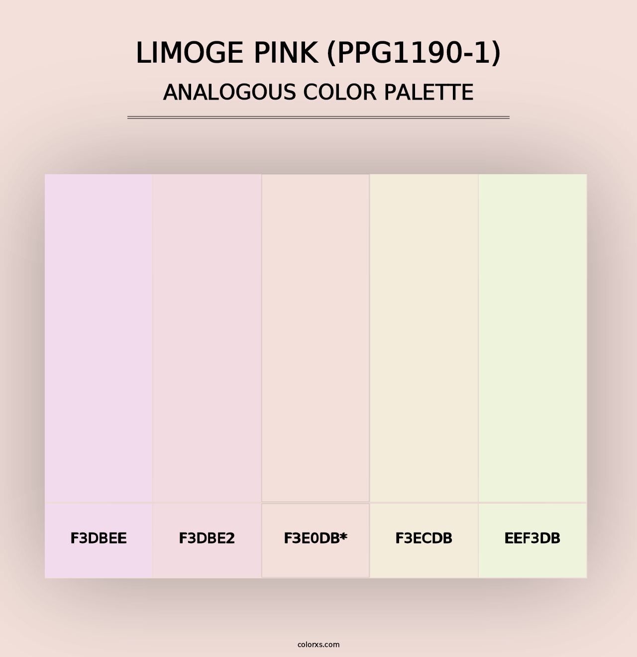 Limoge Pink (PPG1190-1) - Analogous Color Palette