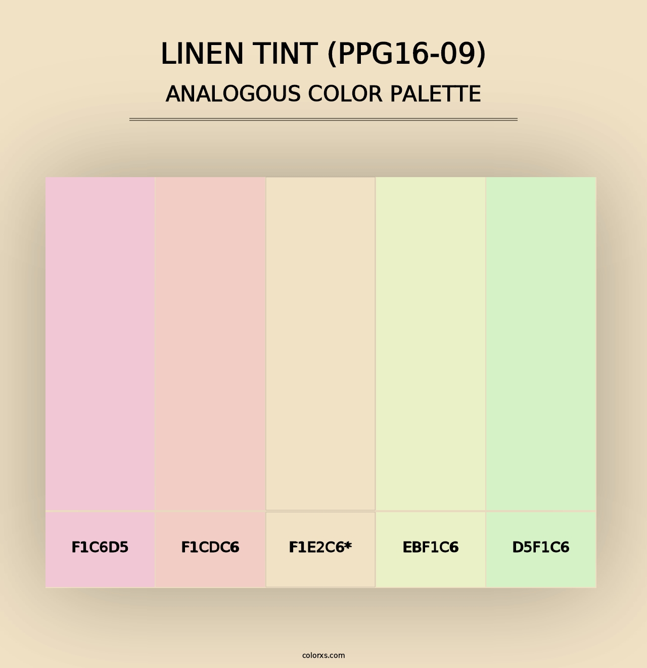 Linen Tint (PPG16-09) - Analogous Color Palette