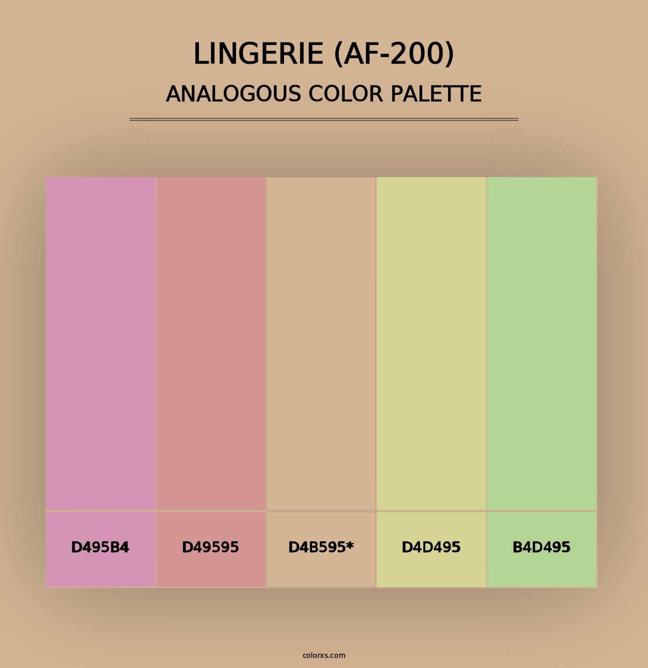 Lingerie (AF-200) - Analogous Color Palette