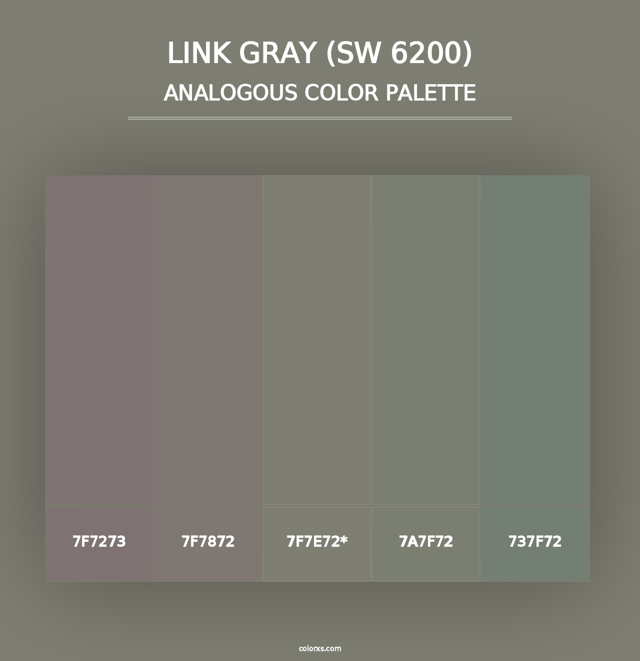 Link Gray (SW 6200) - Analogous Color Palette