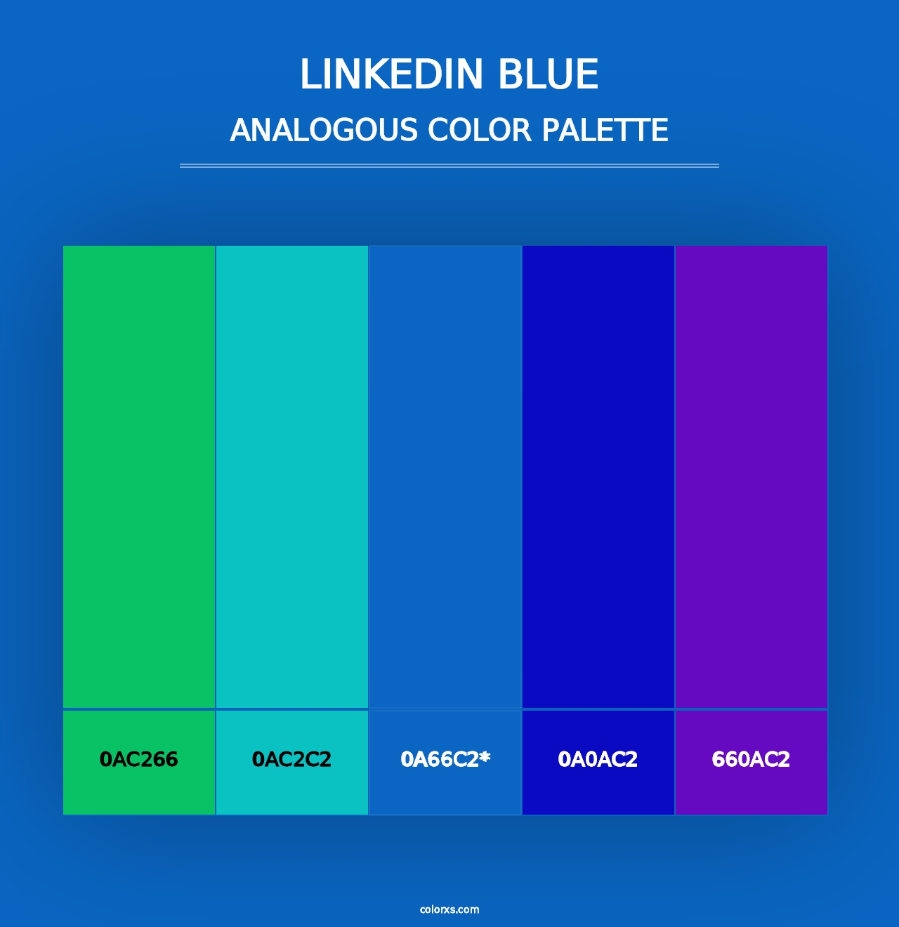 Linkedin Blue - Analogous Color Palette