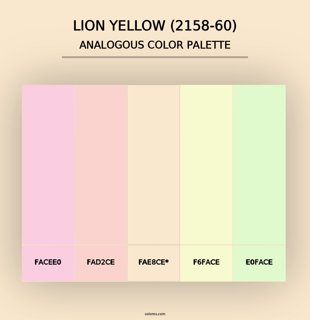 Lion Yellow (2158-60) - Analogous Color Palette