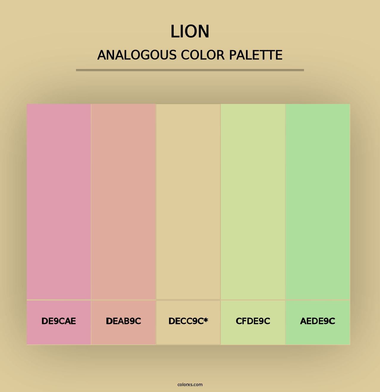 Lion - Analogous Color Palette