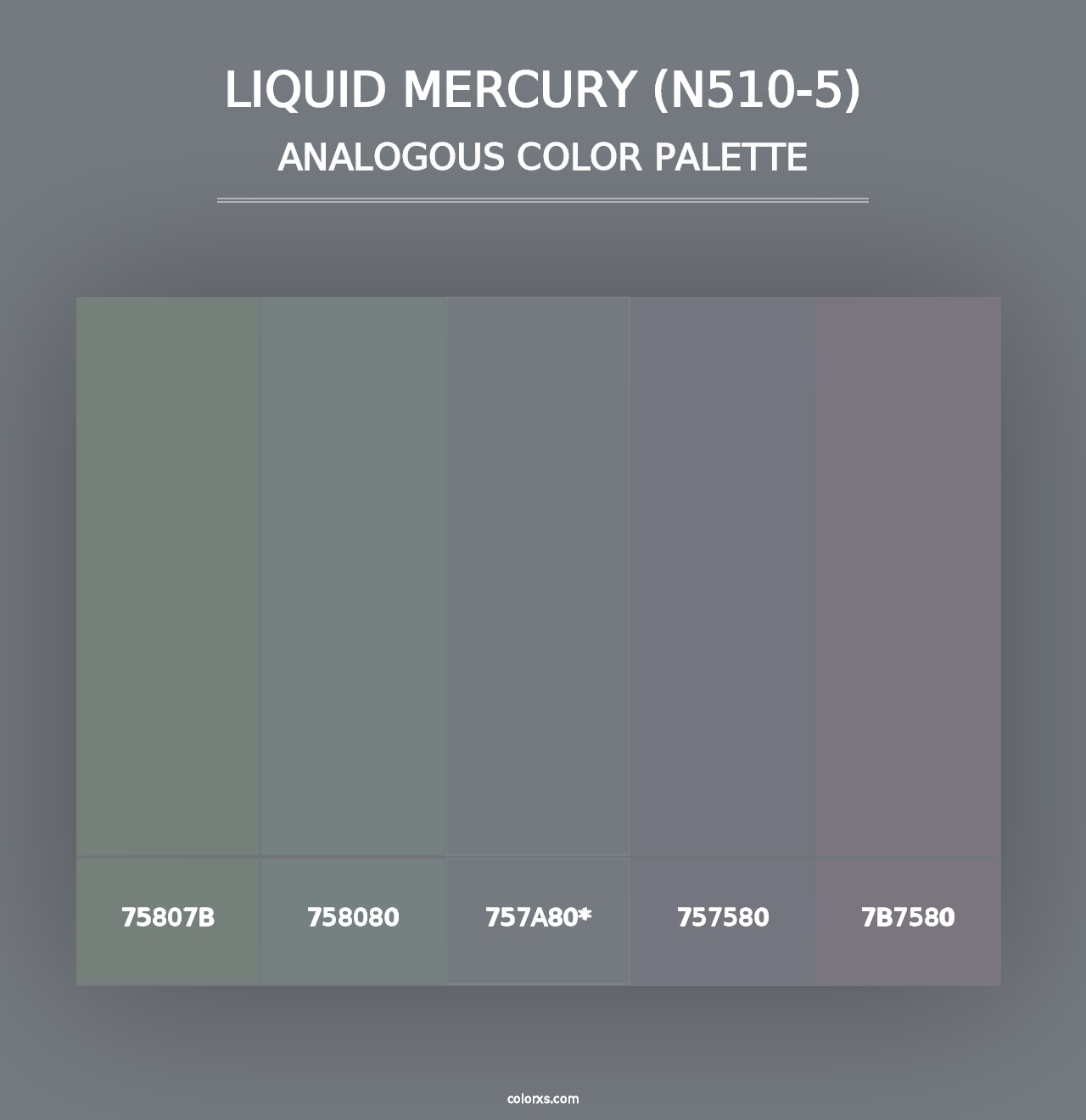 Liquid Mercury (N510-5) - Analogous Color Palette