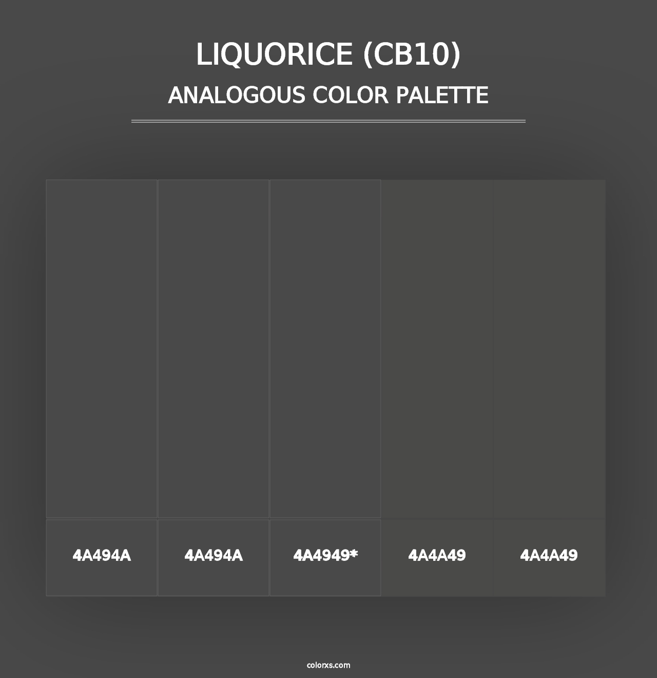 Liquorice (CB10) - Analogous Color Palette